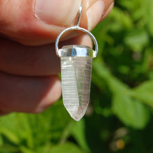 Load image into Gallery viewer, White Light Lemurian Seed Crystal Laser Pendant
