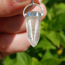 Load image into Gallery viewer, White Light Lemurian Seed Crystal Laser Pendant

