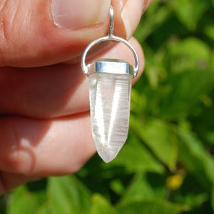 White Light Lemurian Seed Crystal Laser Pendant