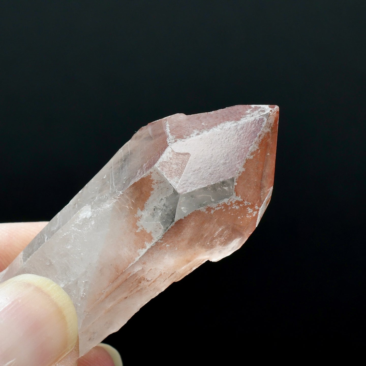 Isis Face Strawberry Pink Lemurian Quartz Crystal