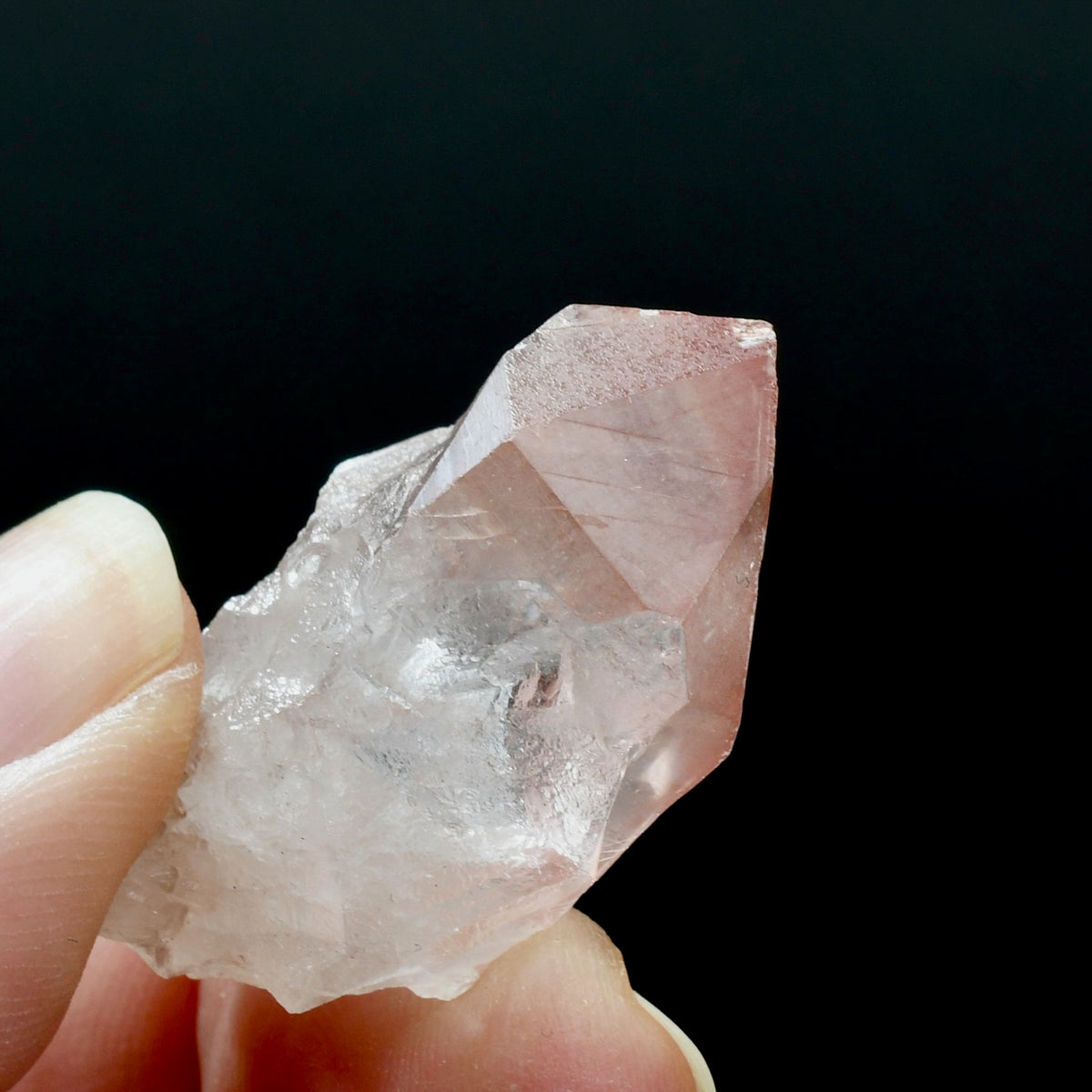 Strawberry Pink Lemurian Seed Quartz Crystal