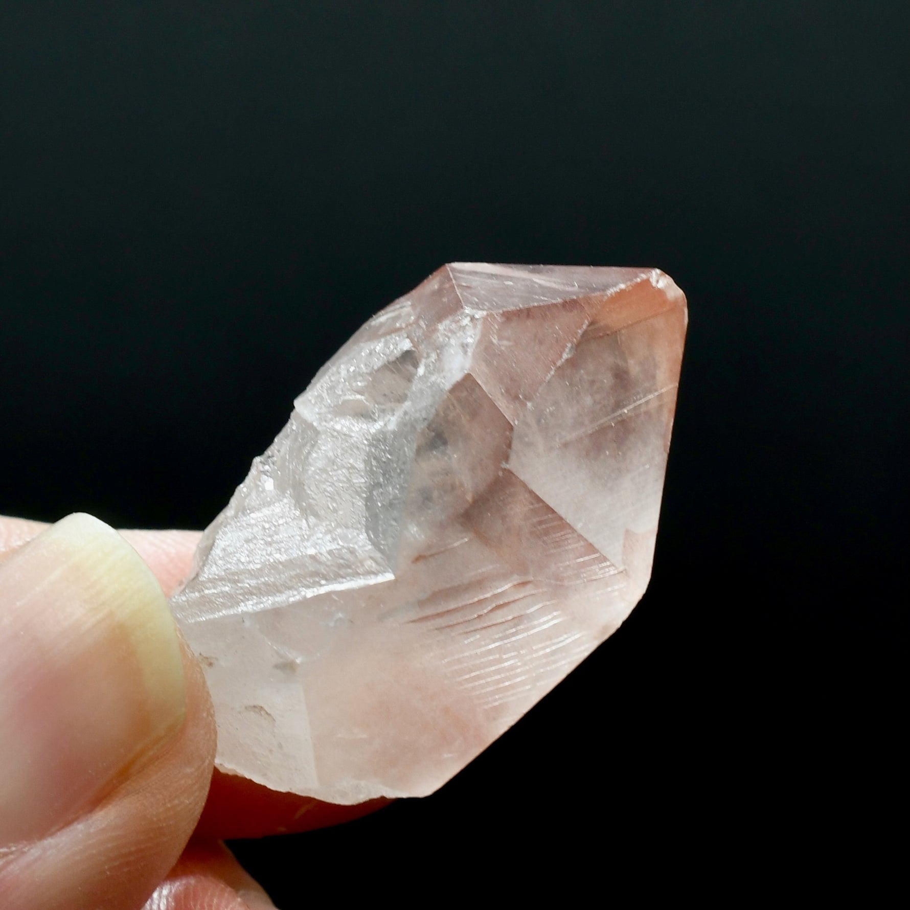 Strawberry Pink Lemurian Seed Quartz Crystal