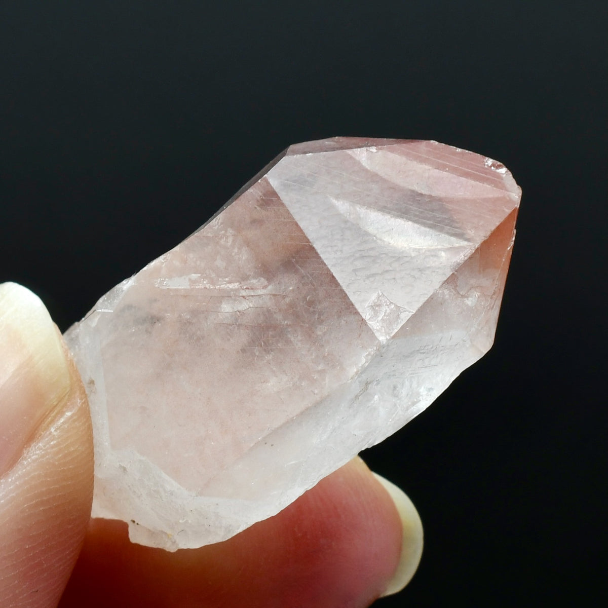 Strawberry Pink Lemurian Seed Quartz Crystal