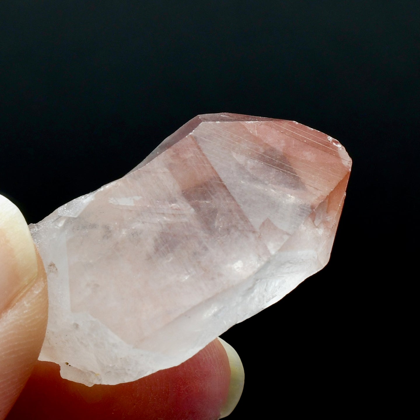 Strawberry Pink Lemurian Seed Quartz Crystal