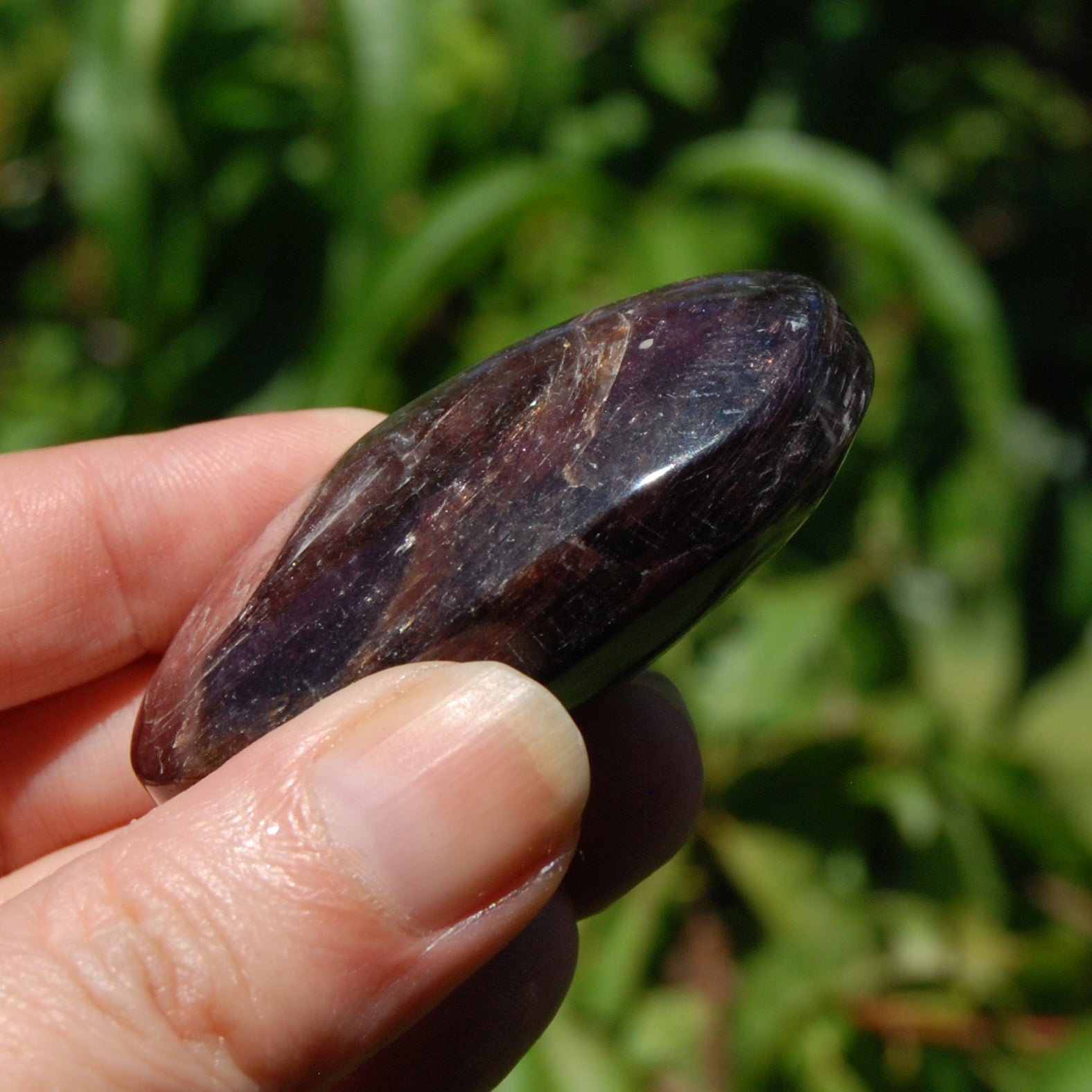 Gem Lepidolite Crystal Palm Stone