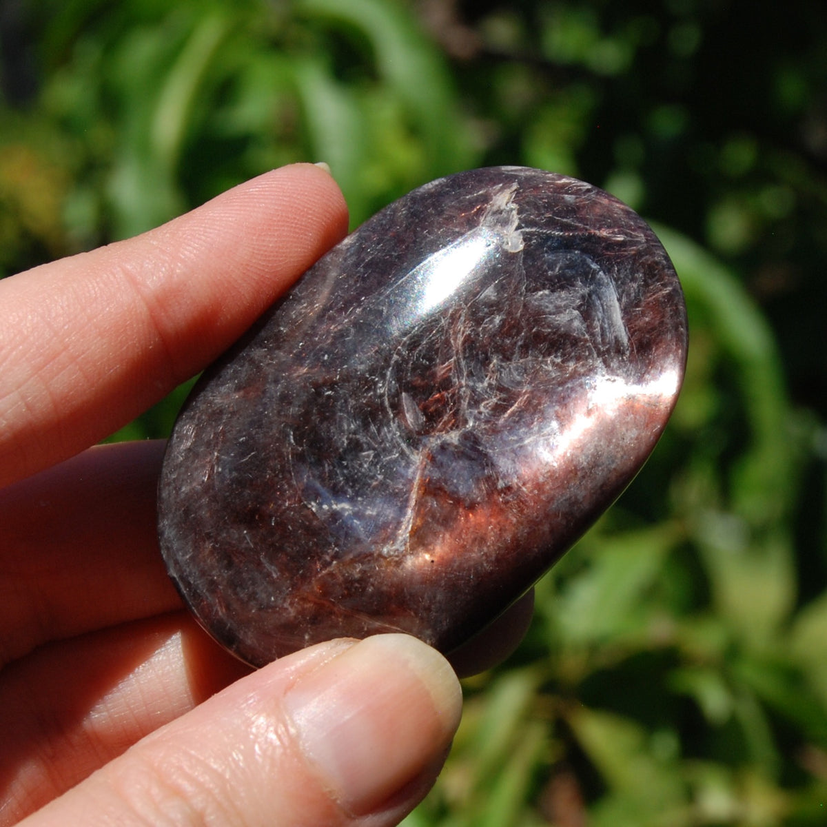 Gem Lepidolite Crystal Palm Stone
