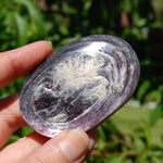 Gem Lepidolite Crystal Palm Stone