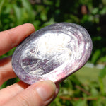 Gem Lepidolite Crystal Palm Stone
