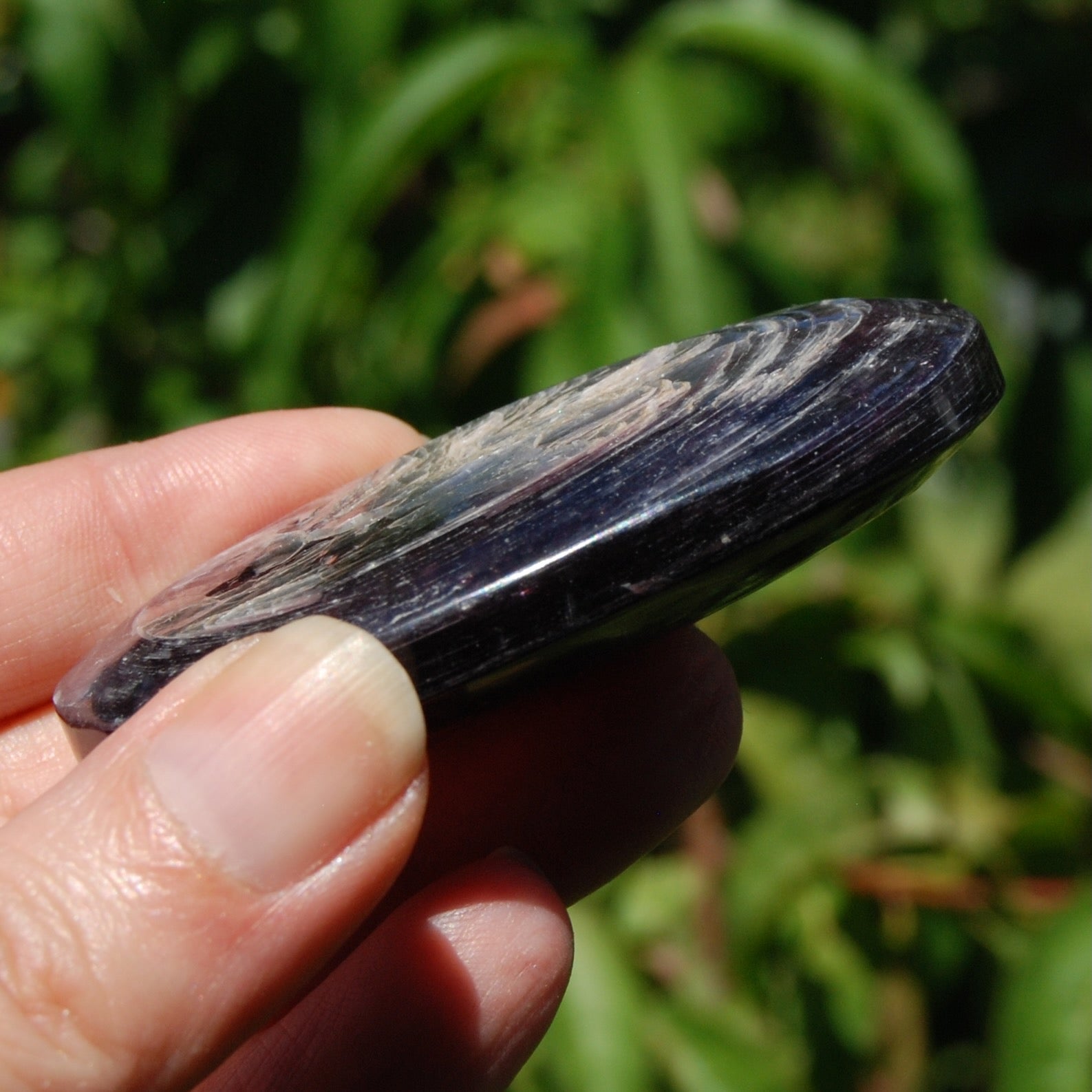 Gem Lepidolite Crystal Palm Stone