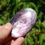 Gem Lepidolite Crystal Palm Stone