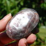 Gem Lepidolite Crystal Palm Stone