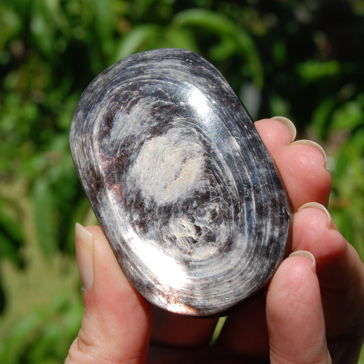 Gem Lepidolite Crystal Palm Stone
