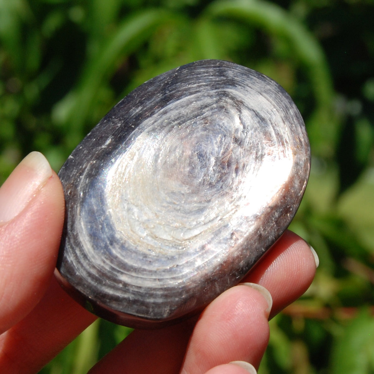 Gem Lepidolite Crystal Palm Stone
