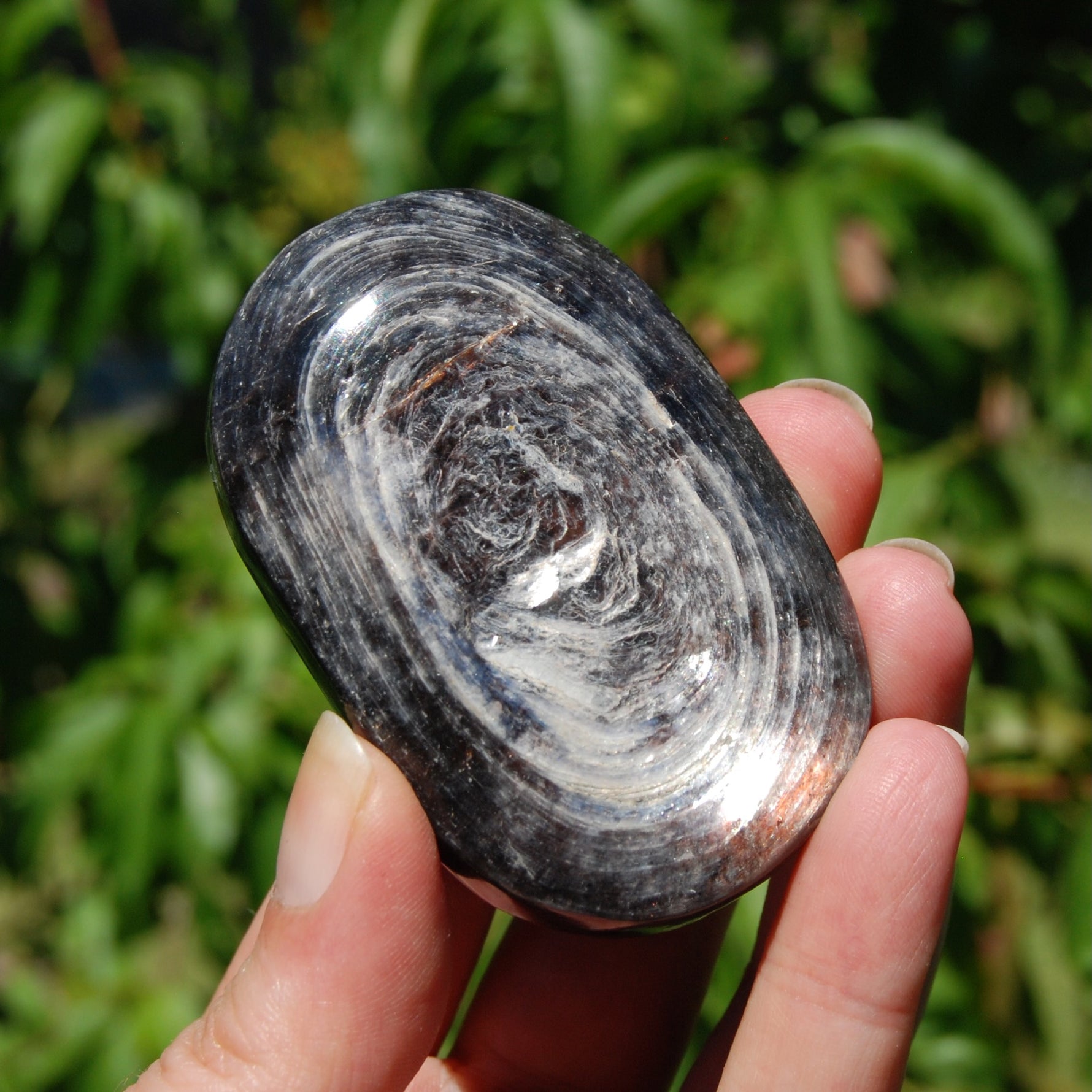 Gem Lepidolite Crystal Palm Stone