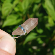 Load image into Gallery viewer, Record Keeper Pink Lithium Lemurian Seed Crystal Starbrary Pendant
