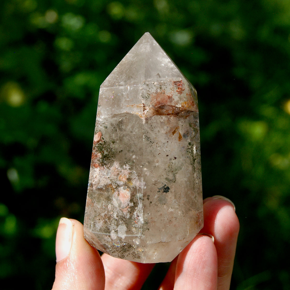  Lodolite Crystal Tower, 218g Shamanic Dreamstone, Scenic Garden Quartz