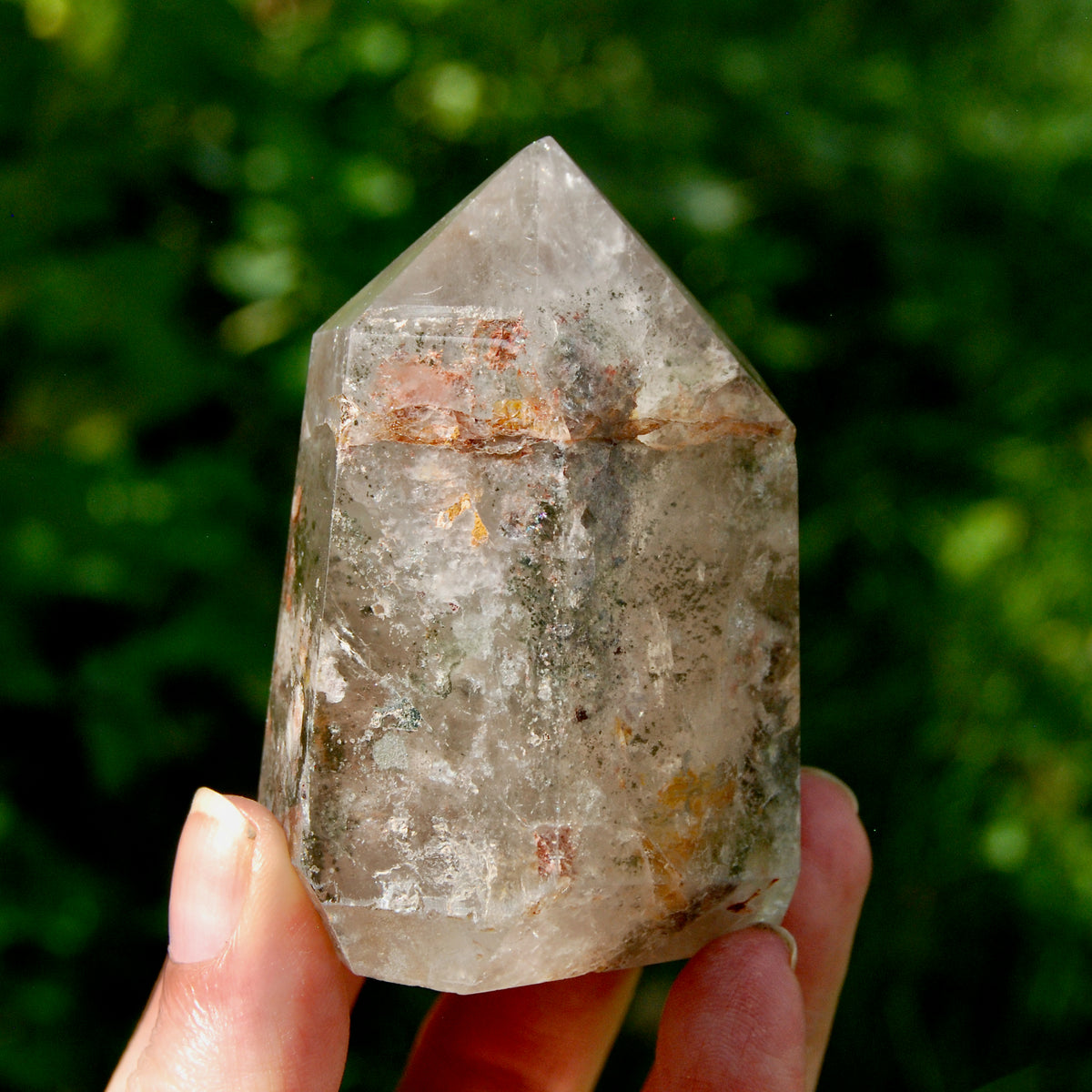 Lodolite Crystal Tower, 218g Shamanic Dreamstone, Scenic Garden Quartz