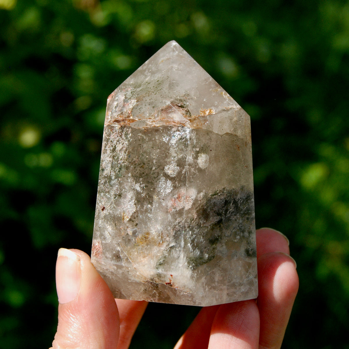 Lodolite Crystal Tower, 218g Shamanic Dreamstone, Scenic Garden Quartz