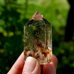 Red Gemmy Lodolite Crystal Tower, 62g Shamanic Dreamstone, Scenic Garden Quartz