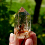 Red Gemmy Lodolite Crystal Tower, 62g Shamanic Dreamstone, Scenic Garden Quartz