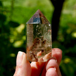 Red Gemmy Lodolite Crystal Tower, 62g Shamanic Dreamstone, Scenic Garden Quartz