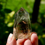 Gemmy Lodolite Crystal Tower, 47g Phantom Pyramid Shamanic Dreamstone, Scenic Garden Quartz