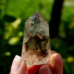 Gemmy Lodolite Crystal Tower, 47g Phantom Pyramid Shamanic Dreamstone, Scenic Garden Quartz