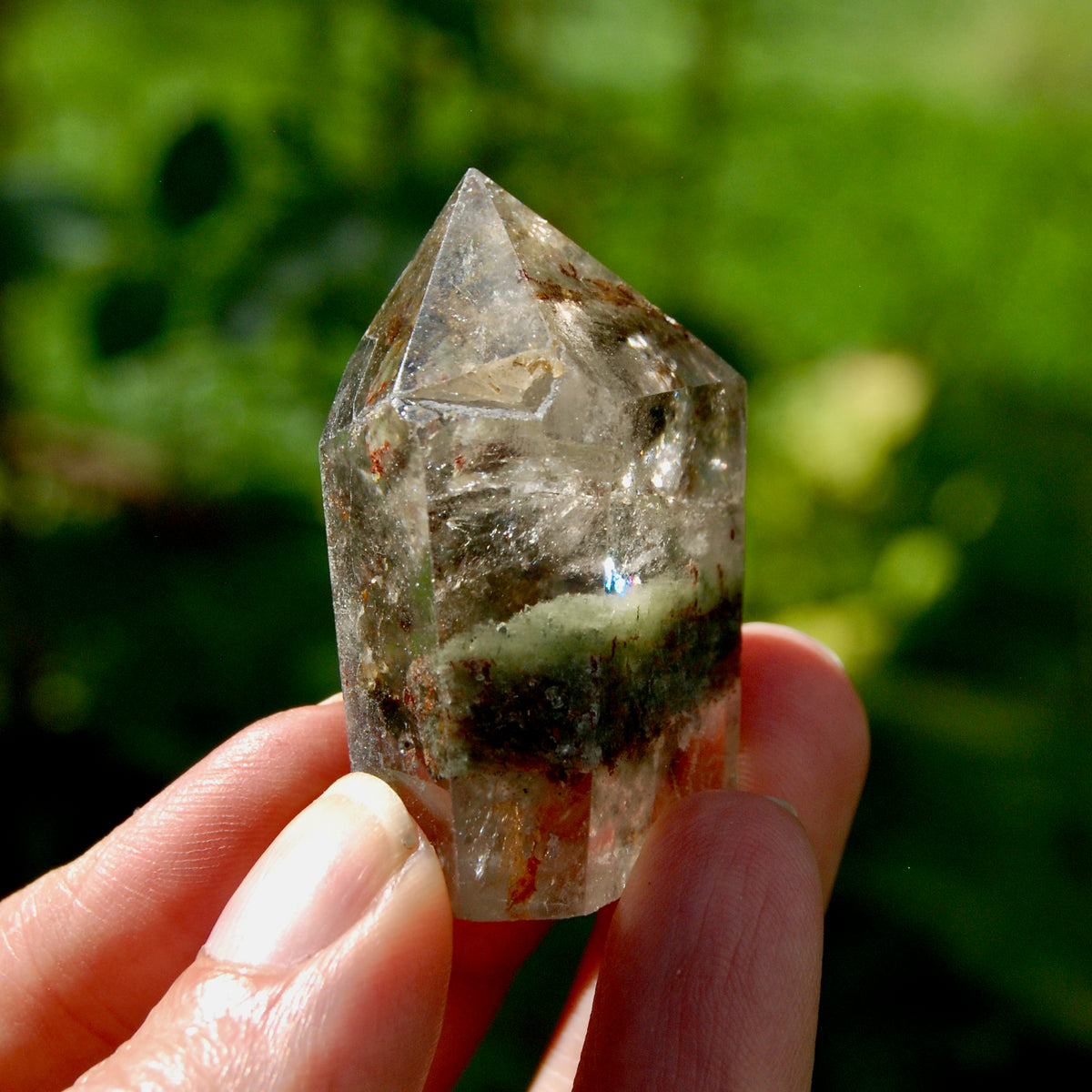 Lodolite Crystal Tower, 1.75in 46g Shamanic Dreamstone, Scenic Garden Quartz, Brazil  