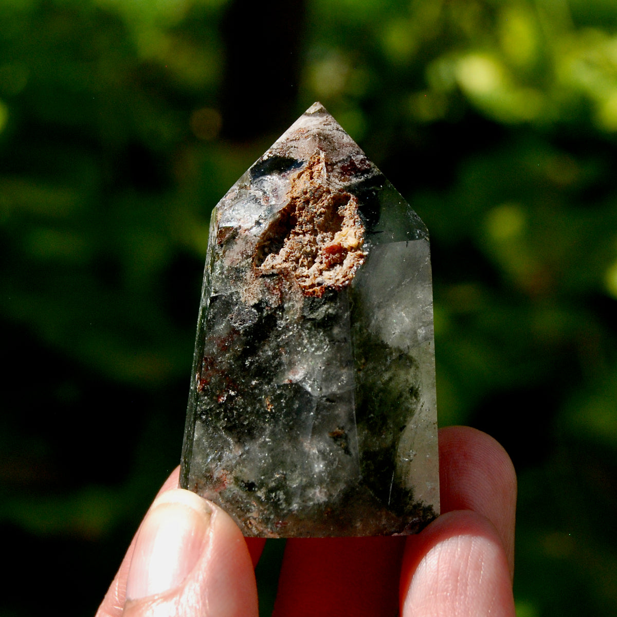 Gemmy Lodolite Crystal Tower, 67g Shamanic Dreamstone, Scenic Garden Quartz
