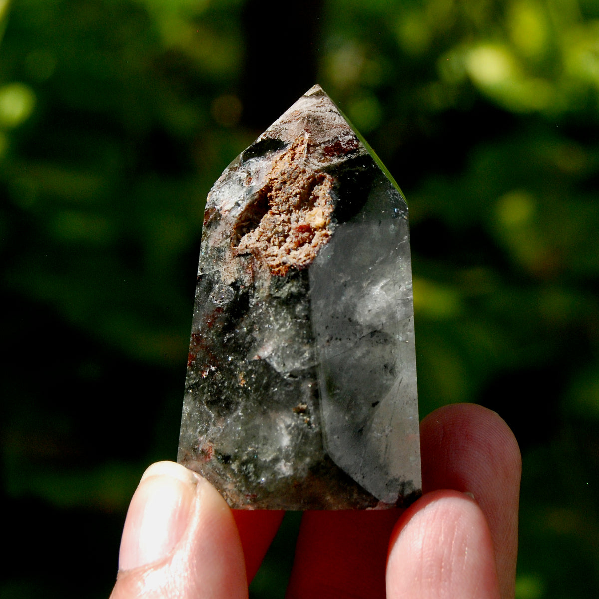 Gemmy Lodolite Crystal Tower, 67g Shamanic Dreamstone, Scenic Garden Quartz