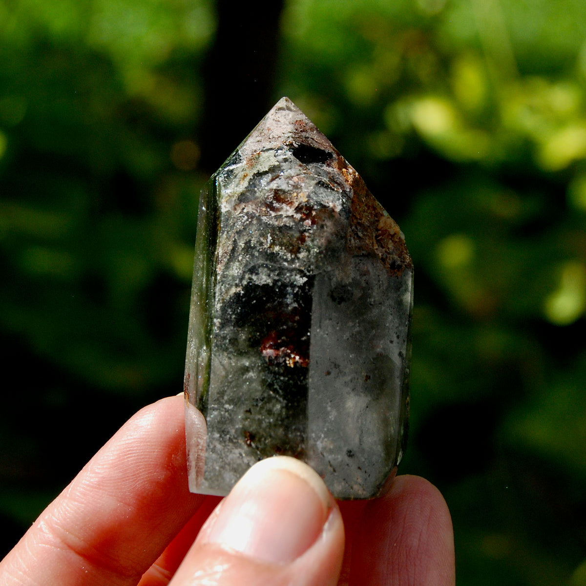 Gemmy Lodolite Crystal Tower, 67g Shamanic Dreamstone, Scenic Garden Quartz