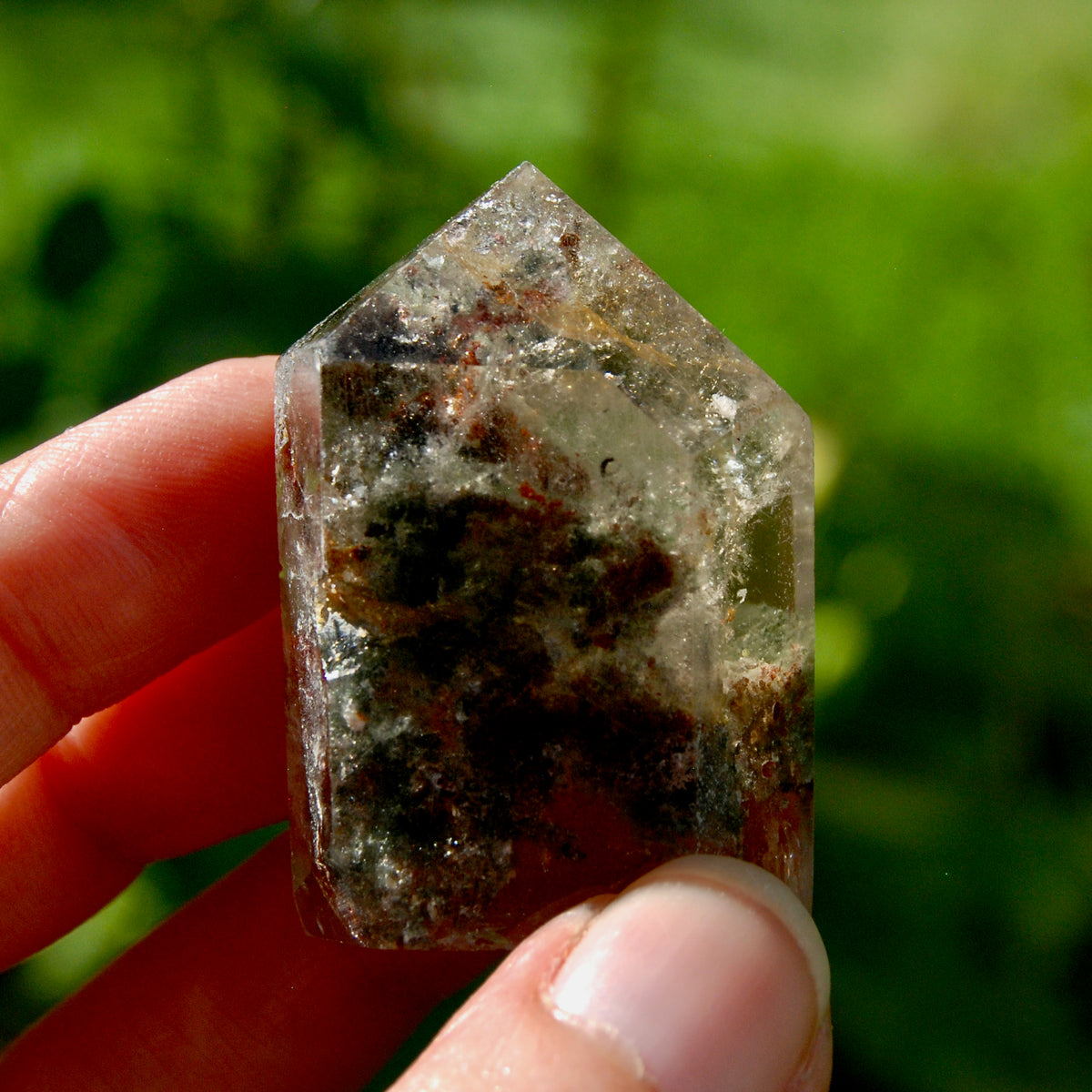 Lodolite Crystal Tower, 1.75in 46g Shamanic Dreamstone, Scenic Garden Quartz, Brazil  