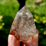 Red Lodolite Crystal Tower, 124g Shamanic Dreamstone, Scenic Garden Quartz