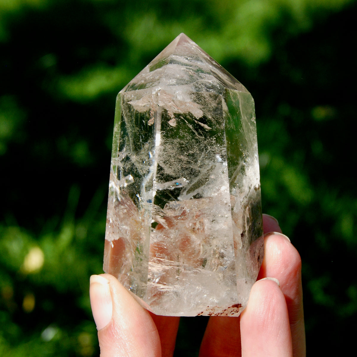 3in Lodolite Crystal Tower, 220g Shamanic Dreamstone, Scenic Garden Quartz, Brazil