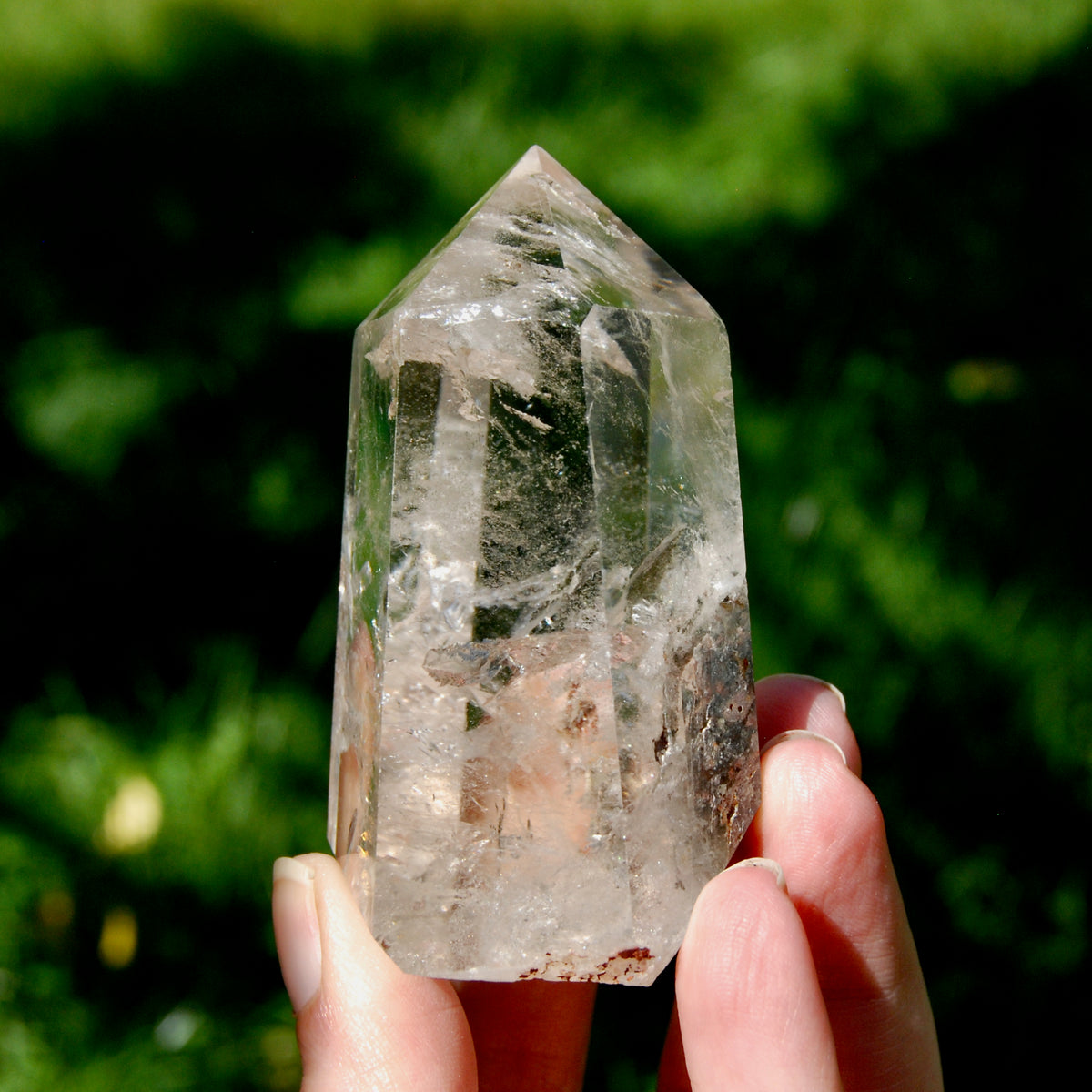 3in Lodolite Crystal Tower, 220g Shamanic Dreamstone, Scenic Garden Quartz, Brazil