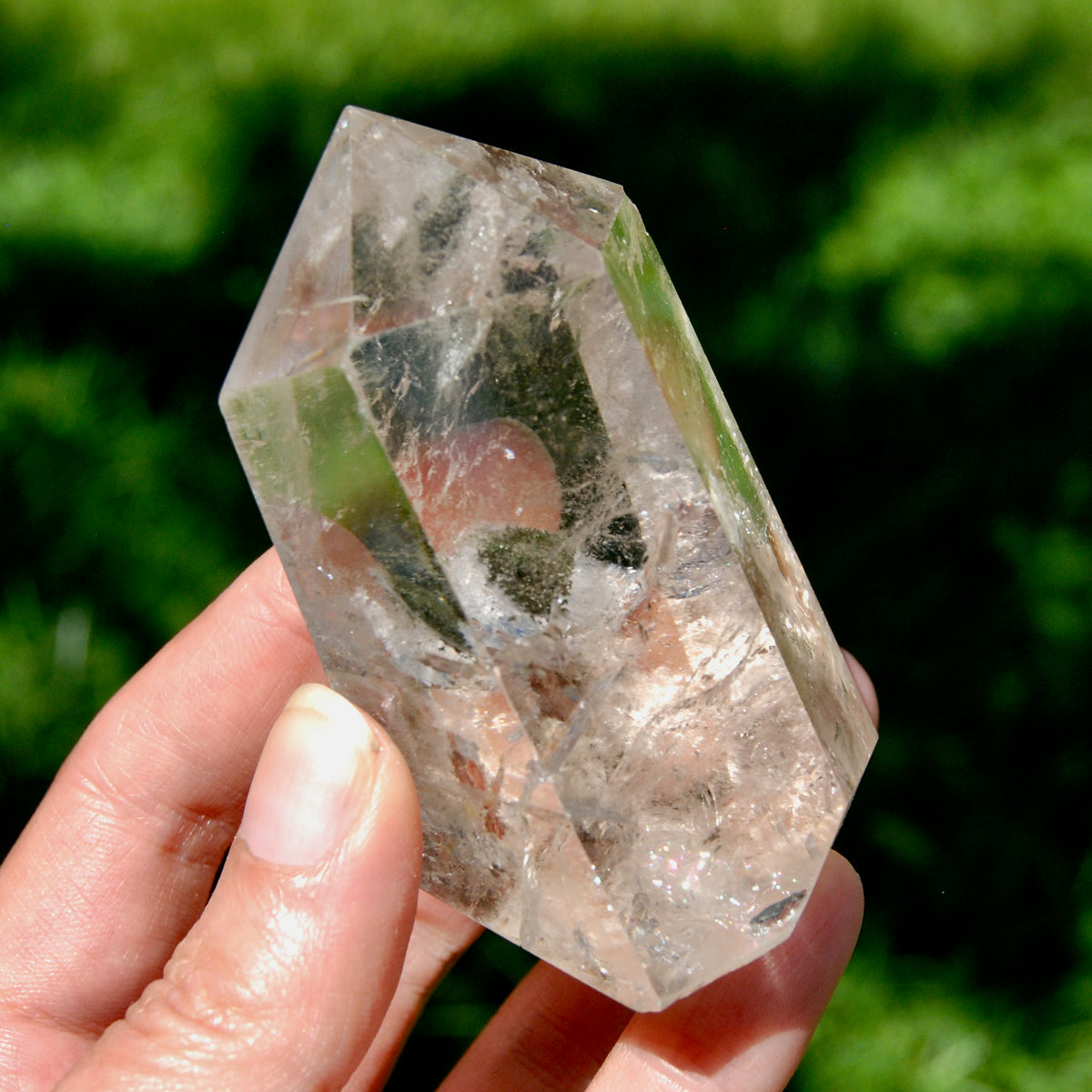 3in Lodolite Crystal Tower, 220g Shamanic Dreamstone, Scenic Garden Quartz, Brazil