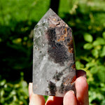 3.6in Lodolite Crystal Tower, 258g Shamanic Dreamstone, Scenic Garden Quartz, Brazil