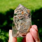 Gemmy Lodolite Crystal Tower, 118g Shamanic Dreamstone, Scenic Garden Quartz