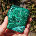 Malachite Chrysocolla Crystal Free Form Palm Stone