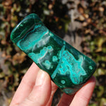 Malachite Chrysocolla Crystal Free Form Palm Stone