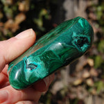 Malachite Chrysocolla Crystal Free Form Palm Stone