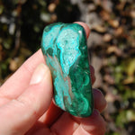 Malachite Chrysocolla Crystal Free Form Palm Stone