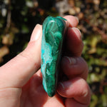 Malachite Chrysocolla Crystal Free Form Palm Stone