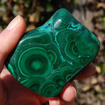 Malachite Chrysocolla Crystal Free Form Palm Stone