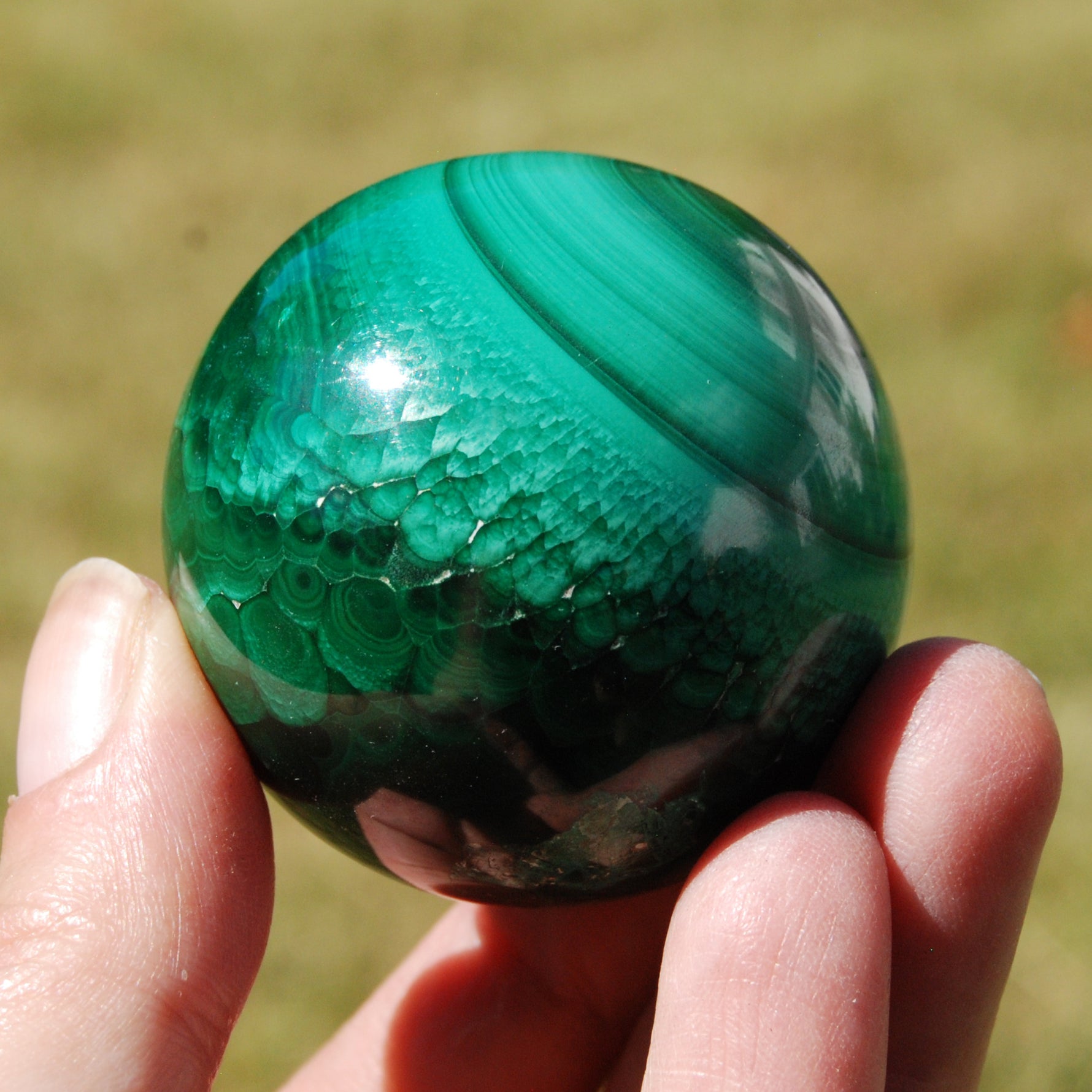 Malachite Crystal Sphere