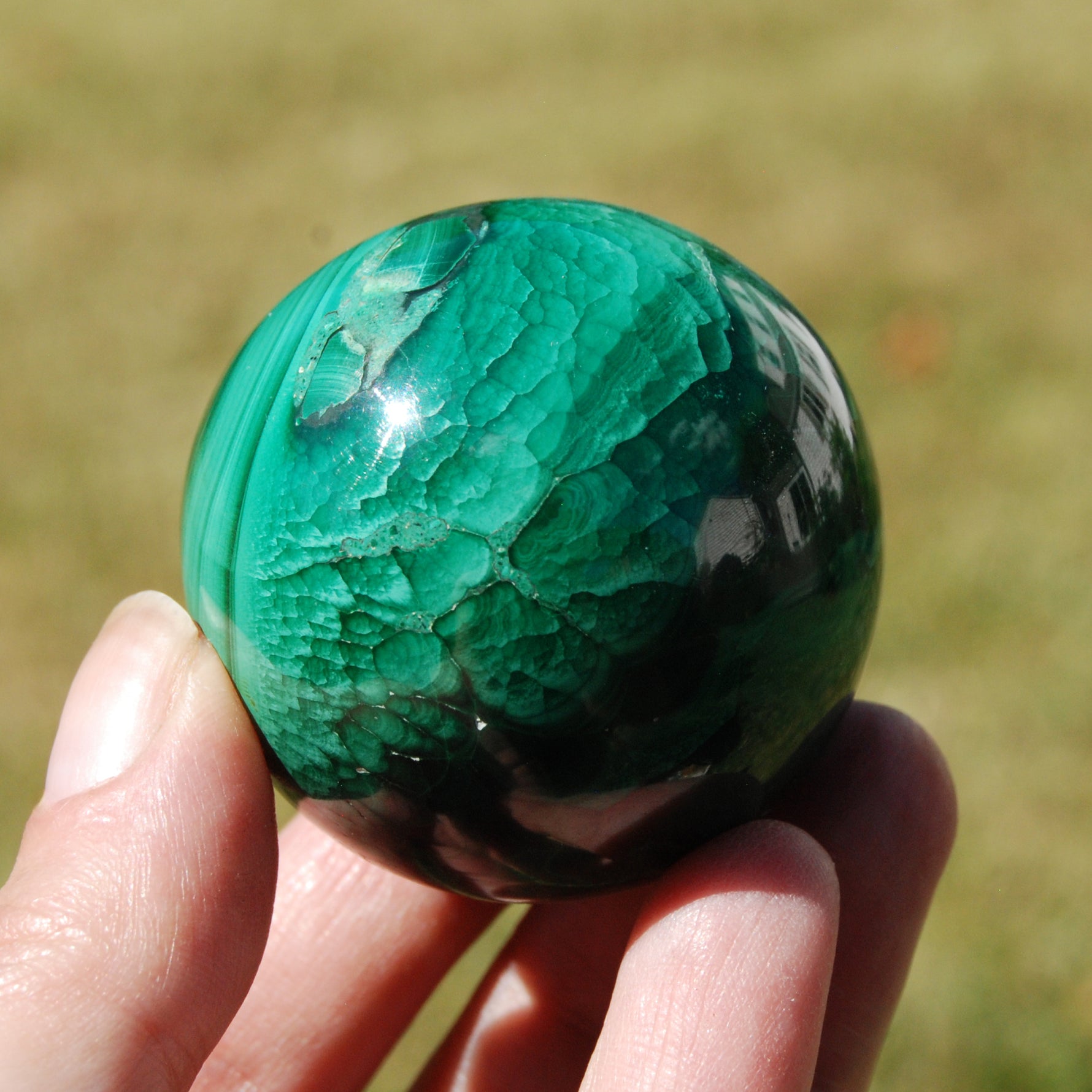 Malachite Crystal Sphere