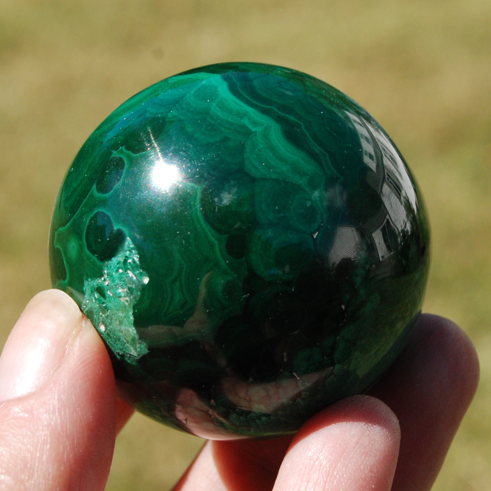 Malachite Crystal Sphere