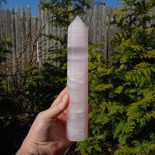 Load image into Gallery viewer, XL Pink Mangano Calcite Crystal Tower

