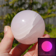Load image into Gallery viewer, Pink Mangano Calcite Crystal Sphere
