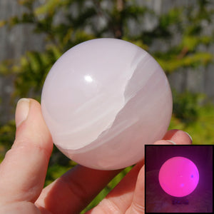 Pink Mangano Calcite Crystal Sphere